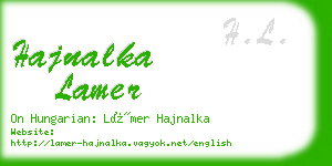 hajnalka lamer business card